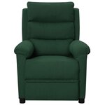 vidaXL Fauteuil de massage Vert foncé Tissu
