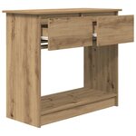 vidaXL Table console avec tiroirs chêne artisanal 85 5x38 5x74 5 cm