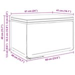 vidaXL Tabouret Gris foncé 61 x 41 x 40 cm Tissu et bois stratifié