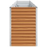 vidaXL Jardinière surélevée 390 x 50 x 68 cm Acier galvanisé