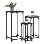 vidaXL Tables d’appoint gigognes 3 Pièces noir bois d'ingénierie