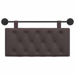 vidaXL Tête de lit suspendue Marron foncé Tissu