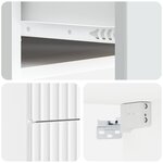 vidaXL Cabinet de chevet mural Blanc brillant 34 5 x 33 x 40 cm