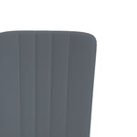 vidaXL Chaises à manger lot de 4 Gris foncé Velours