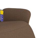 vidaXL Fauteuil inclinable de massage avec repose-pieds marron tissu