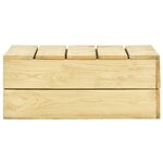 vidaXL Salon de jardin 3 Pièces Bois massif de pin imprégné