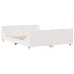 vidaXL Cadre de lit sans matelas blanc 140x190 cm bois de pin massif