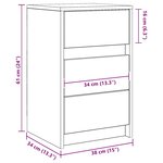 vidaXL Cabinet de chevet avec tiroir chêne artisanal 38 x 34 x 61 cm