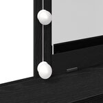 vidaXL Coiffeuse Chêne noir 80 x 41 x 144 5 cm Bois d'ingénierie