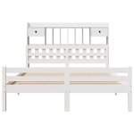 vidaXL Lit bibliothèque sans matelas blanc 150x200 cm bois pin massif