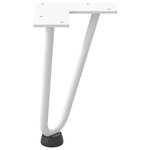 vidaXL Pieds en épingle à cheveux pour table basse 4 pièces Blanc 20 cm Acier massif