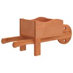 vidaXL Jardinières brouette 2 Pièces 47x15x19 cm bois de sapin massif