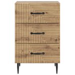 vidaXL Cabinet de chevet avec tiroir Chêne artisanal 43 x 41 x 66 5 cm