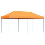 vidaXL Tente de réception pliable escamotable orange 580x292x315 cm