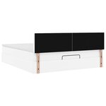 vidaXL Lit ottoman avec matelas & LED blanc pur 180x200cm similicuir