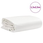 vidaXL Bâche blanc 1 5x2 5 m 650 g/m²