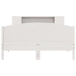 vidaXL Lit bibliothèque sans matelas blanc 120x190 cm bois pin massif