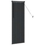 vidaXL Store de Fenêtre avec des rideaux Noir Aluminium