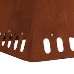 vidaXL Brasero Rouillé 60 x 60 x 50 cm Acier patiné