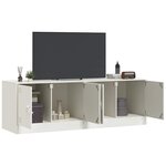 vidaXL Meubles TV 2 Pièces blanc 67x39x44 cm acier