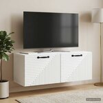 vidaXL Meuble TV mural Blanc 78 5 x 31 x 30 cm Bois d'ingénierie