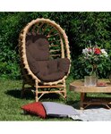 Fauteuil de jardin en osier NIKA moutarde