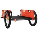 vidaXL Remorque de vélo orange tissu oxford et fer