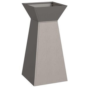 vidaXL Jardinière à pilier Argent 35 x 35 x 73 cm Acier