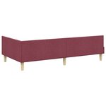 vidaXL Cadre de lit d'angle Autre Rouge bordeaux 100 x 200 cm