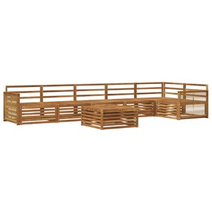 vidaXL Ensemble de canapés d'extérieur 7 pc Naturel