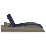 vidaXL Chaise longue avec coussins Gris 114 x 205 x 73 cm Résine tressée