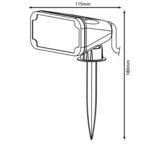 Eglo projecteur à led d'extérieur nema 1 6 w noir 93385