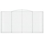 vidaXL Paniers à gabions arqués 6 Pièces 400x30x200/220 cm Fer galvanisé