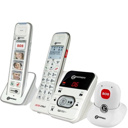 Amplidect 295 sos pro téléphone senior duo sans fil avec répondeur