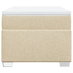 vidaXL Sommier à lattes de lit avec matelas Crème 80x200 cm Tissu