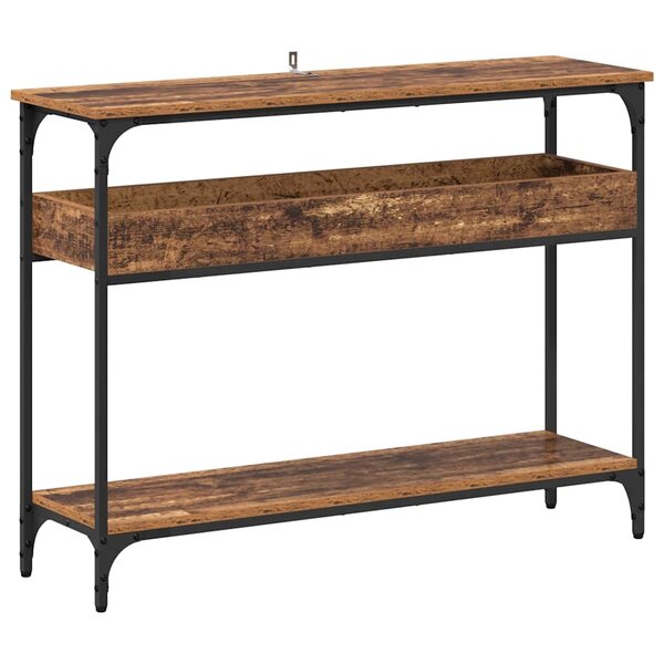 vidaXL Table console Bois ancien 100 x 29 x 75 cm Bois d'ingénierie