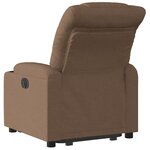 vidaXL Fauteuil inclinable électrique marron tissu