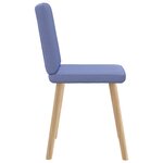 vidaXL Chaises à manger lot de 4 bleu jean tissu