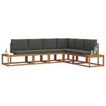 vidaXL Ensemble de canapés d'extérieur 6 Pièce Naturel et Anthracite
