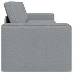 vidaXL Canapé-lit Gris clair 245 x 78 x 77 cm tissu