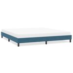 vidaXL Cadre de lit sans matelas bleu foncé 200x210 cm velours