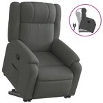 vidaXL Fauteuil inclinable Gris foncé Tissu