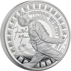 Pièce de monnaie en Argent 10 Pounds g 155.5 (5 oz) Millésime 2025 Legends of Music FREDDIE MERCURY