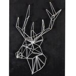 Coffret String Art - Tableau noir Cerf art filaire 30 x 22 cm