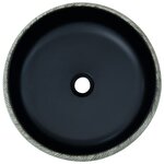 vidaXL Vasque à poser noir et gris rond Φ41x14 cm céramique