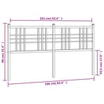 vidaXL Tête de lit métal noir 160 cm