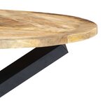 vidaXL Table à manger Rond 120x76 cm Bois de manguier massif