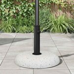 vidaXL Base de parasol pour poteaux de 37/42/52/58 mm en béton blanc  20 kg.