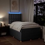 vidaXL Sommier à lattes de lit avec matelas Gris foncé 120x200cm Tissu