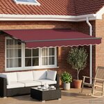 vidaXL Cadre de store manuel avec LEDs 3 x 2 5 m